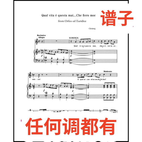 8C Qual vita e questa mai...Che fiero momento伴奏谱正谱声乐