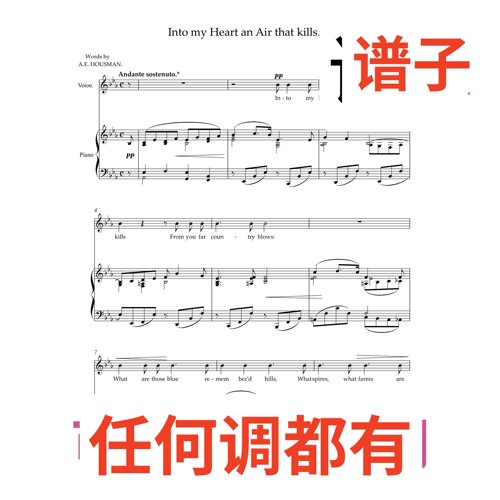 Into my Heart an Air that kills 2bE伴奏谱正谱声乐