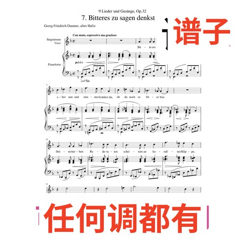2F Bitteres_zu_sagen_denkst_du伴奏谱正谱声乐