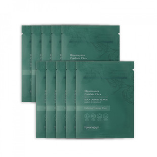 TONYMOLY鱼腥草积雪草快速镇静面膜10片装泛紅敏感肌快速镇静水分