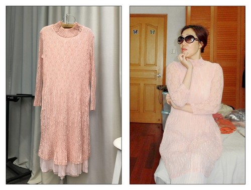 淑女直身裙蕾丝褶皱特价