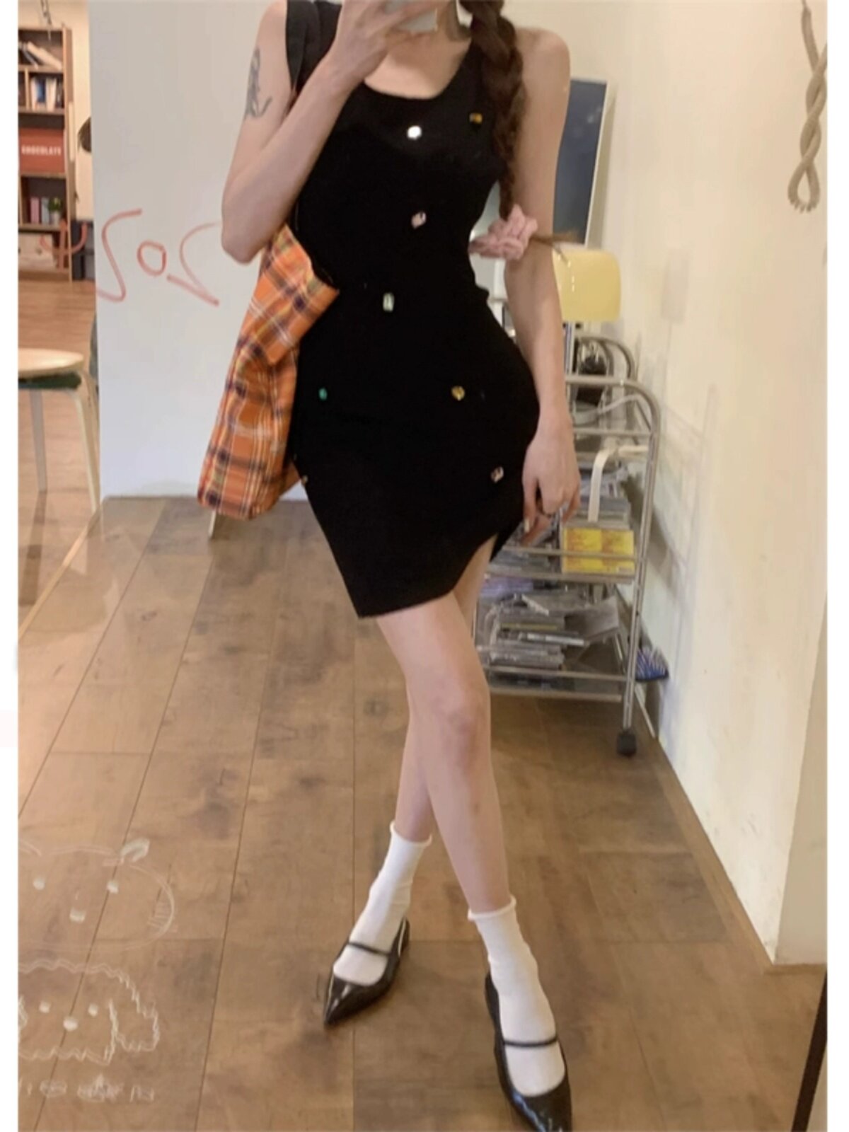 출산복 여름 새 조끼 원피스 핫맘 유넥 중공업 비즈 민소매 A라인 스커트+가디건 투피스 세트