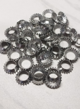 304不锈钢锥形锯齿锁紧垫圈DIN6798V外齿GB956.2漏斗锯形齿垫圈