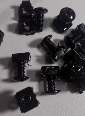 M6机柜螺丝黑色图腾网络机柜服务器卡扣螺母配线架理线架十字螺丝