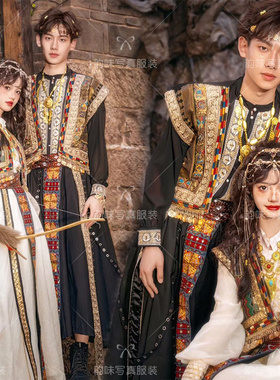 黑色古国公主异域风情民族新疆西藏西双版纳情侣写真拍照旅拍服装