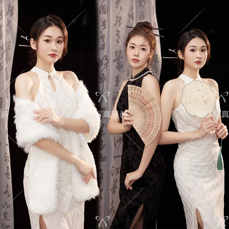 影楼新款闺蜜主题拍照复古国民纯欲风姐妹旗袍个人写真摄影拍照服