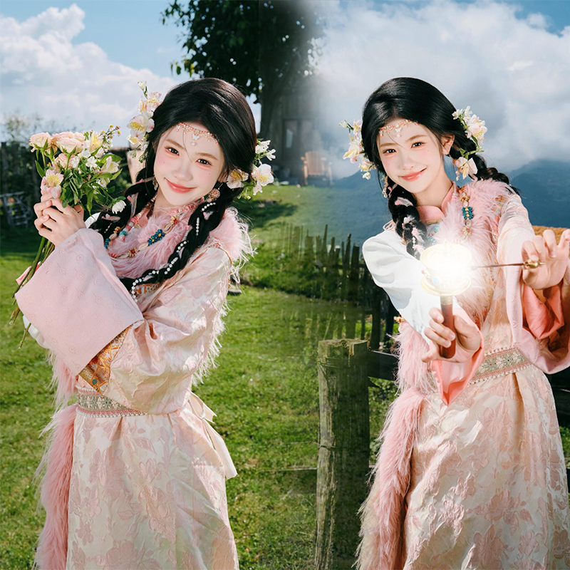 影楼新款中式风藏族服女少女感新款旅拍个人写真民族风藏装摄影服