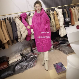 200斤棉衣女 连帽棉袄宽松大码 妈妈冬装 外套加厚保暖羽绒棉服长款