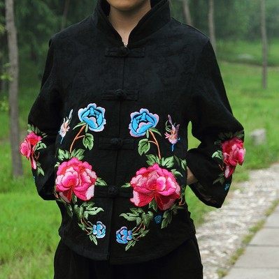 春秋民族风女装棉麻绣花大码宽松