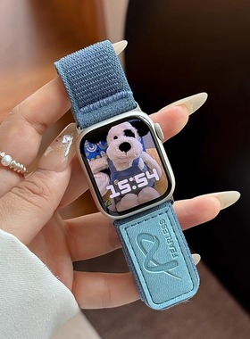 适用苹果手表s9表带iwatch8/7/6/5代Ultra野径Fearless回环式运动