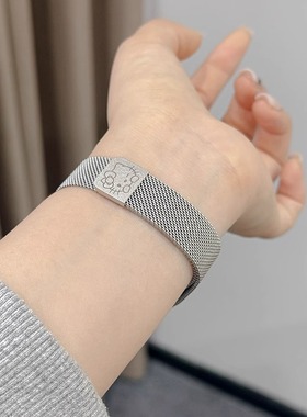 夏季新款透气可爱KT米兰适用手表10s表带watch987金属磁吸细款