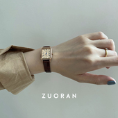 ZUORAN 简约时尚 潮流罗马数字皮带女士chic石英手表ins网红女表20