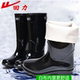 男士 防滑耐磨水鞋 耐酸雨靴防水中高筒四季 胶鞋 男 短筒套鞋 回力雨鞋