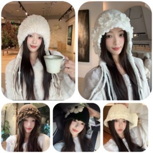 【201-250这里拍】流苏针织渔夫帽女冬季显脸小旅游保暖毛线帽子