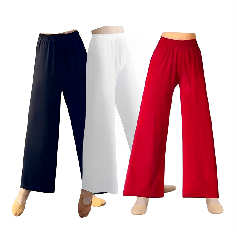 舞蹈裤高腰宽松阔腿裤女松紧腰古典舞中国舞形体跳舞练功直筒长裤,运动/瑜伽/健身/球迷用品,现代舞服装,淘宝优惠券,粉丝福利购,淘宝优惠卷