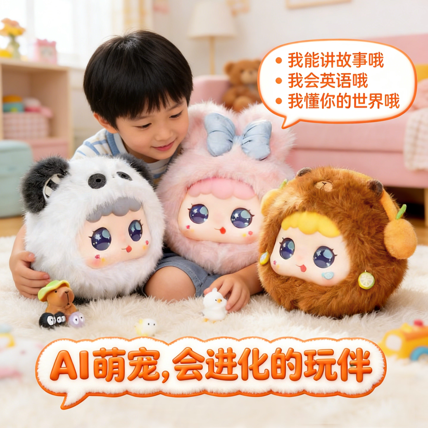 ai智能机器人电子宠物陪伴毛绒儿童玩具对话聊天豆包娃娃新年礼物,淘宝优惠券,粉丝福利购,淘宝优惠卷