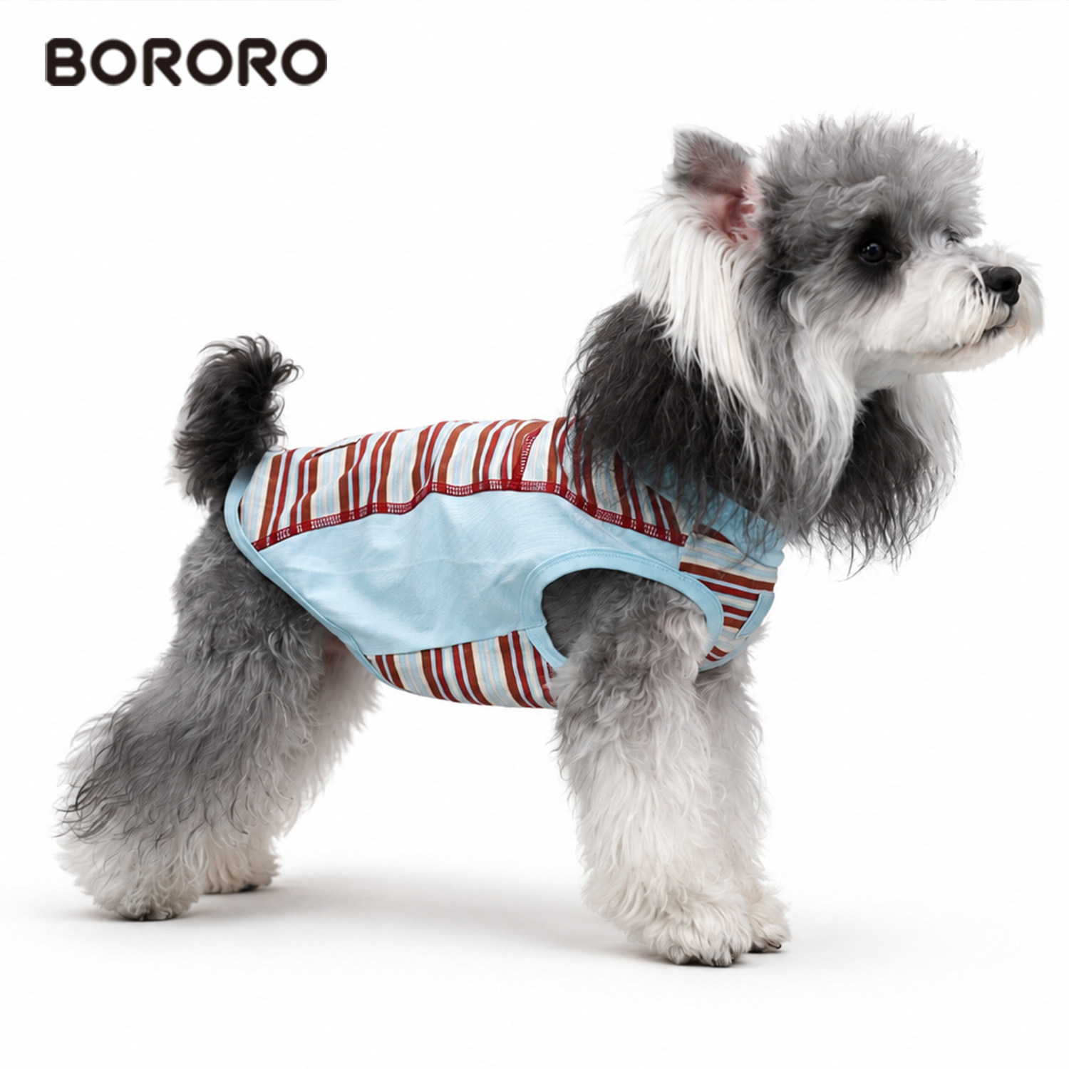 BORORO狗狗纯棉春夏条纹背心夏天小狗衣服西高地比熊宠物凉凉衣图片