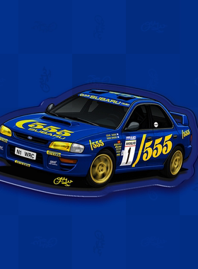 斯巴鲁SUBARU IMPREZA翼豹1996WRC科林麦克雷越野主题冰箱贴原创