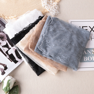 蕾丝打底衫 2019高领秋冬内搭镂空超仙洋气性感网纱百搭上衣 女长袖