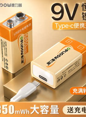 德力普5850mwh大容量9v电池