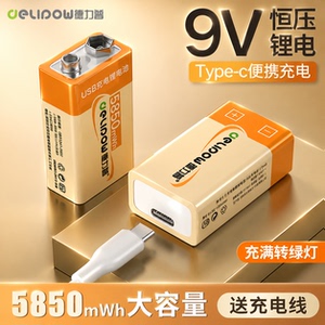 德力普5850mwh大容量9v电池