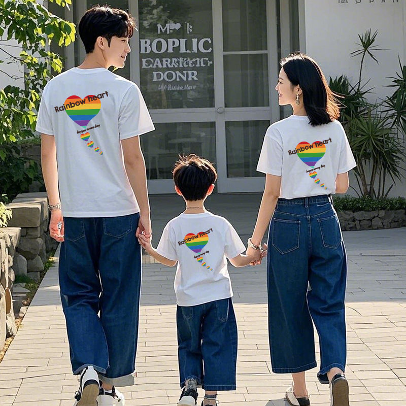 彩虹愛心班服學生團體活動表演服