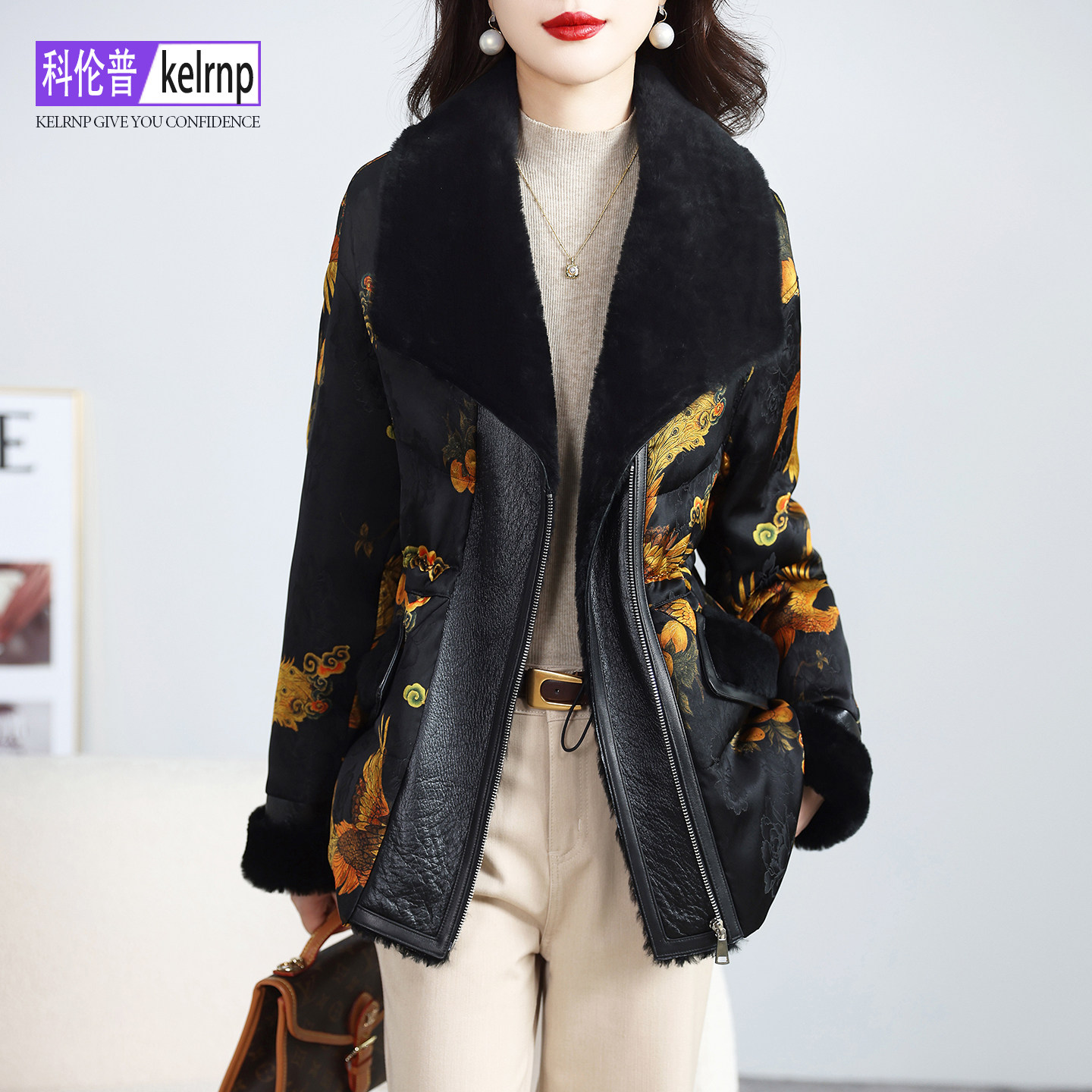 中长国风保暖鹅绒羽绒服外套