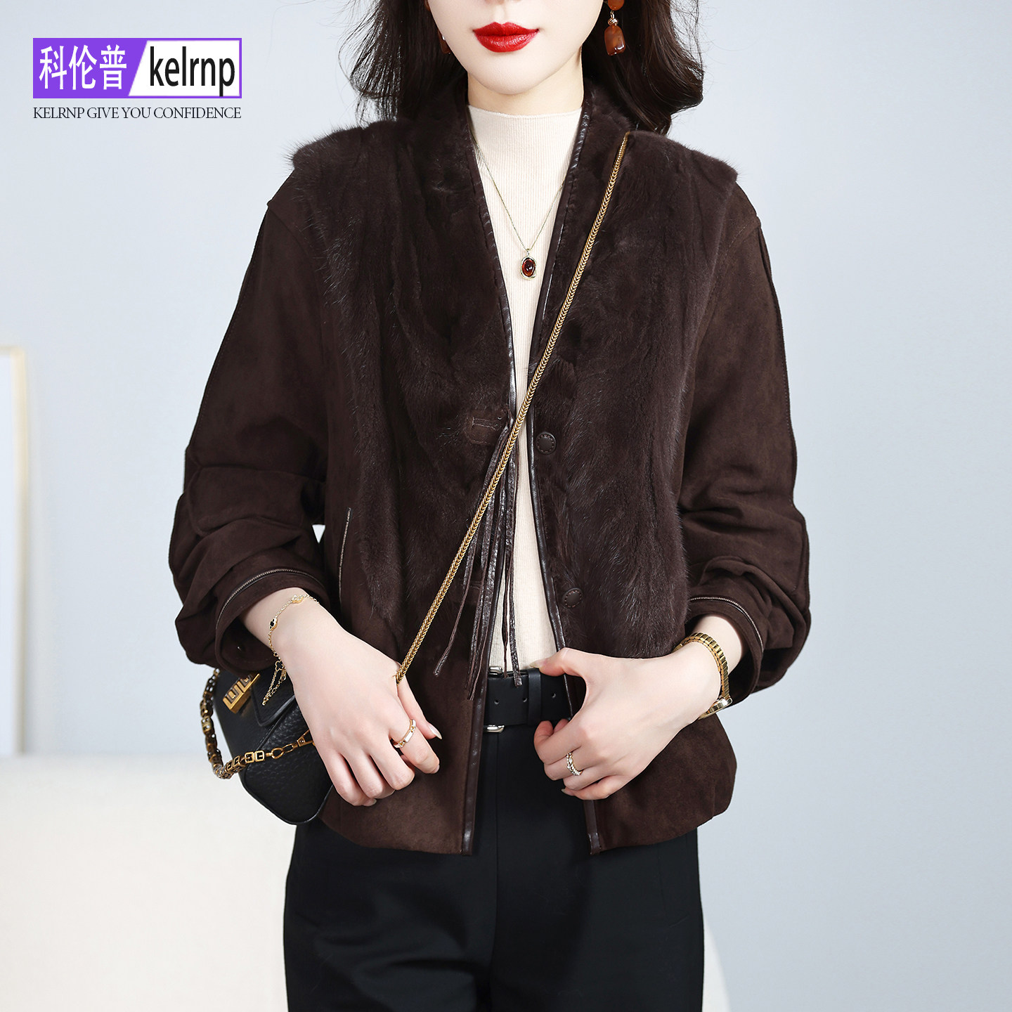 新款减龄保暖鹅绒羽绒服外套
