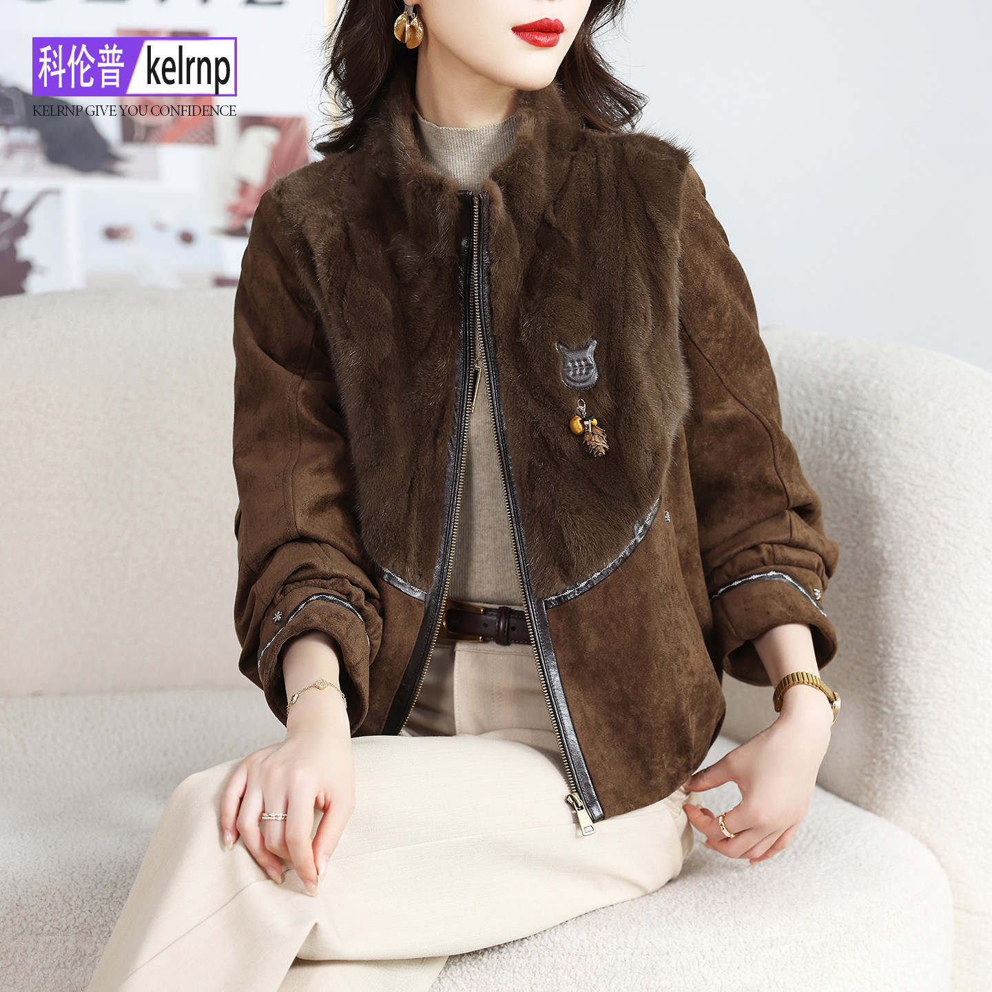 名媛风保暖鹅绒羽绒服外套