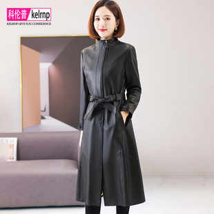 海宁真皮皮衣女2025秋冬新中长款 头层绵羊皮外套大衣 大牌高端大码