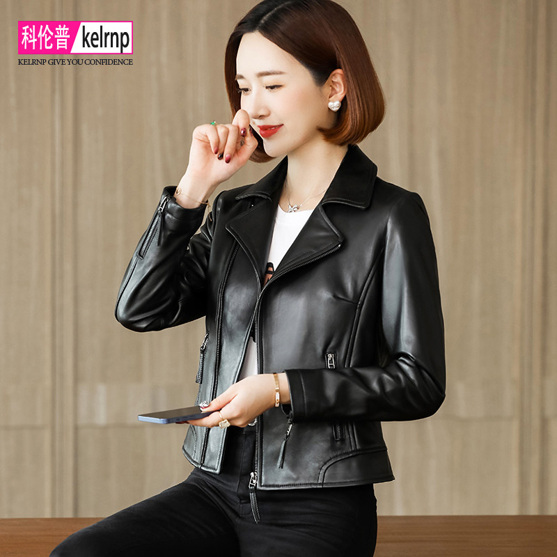 海宁真皮皮衣女2025春秋新款短款大码显瘦温柔风绵羊皮夹克小外套,女装/女士精品,皮衣,淘宝优惠券,粉丝福利购,淘宝优惠卷