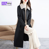 真皮大衣女2025冬新皮毛一体水貂毛领加厚大气质头层绵羊皮衣外套