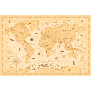 大型高难度1000片木质拼图成人复古世界地图现代地理认知解压玩具