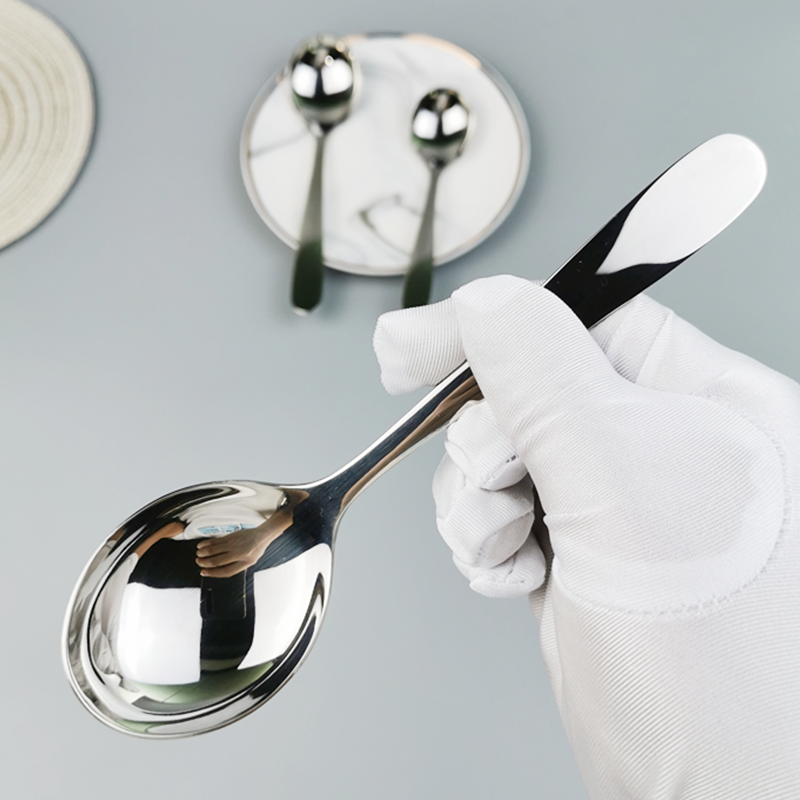 食品级304不锈钢勺子喝汤吃饭勺