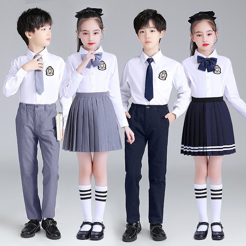 幼儿园园服毕业照夏装英伦学院风小学生校服夏季班服纯棉套装六一
