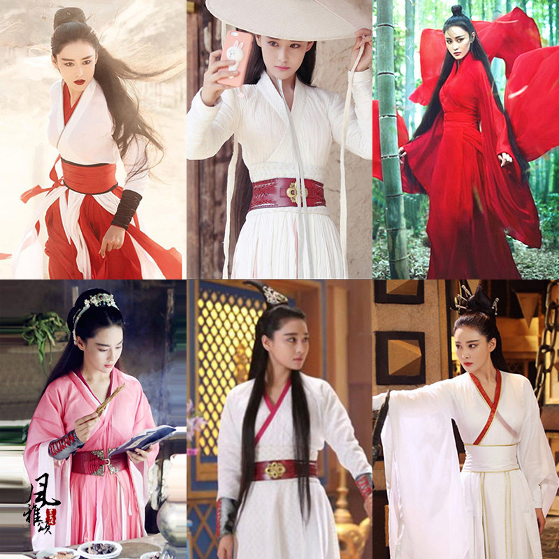 影视古装边城浪子张馨予同款女汉服棉麻女侠侠女装雪纺仙女演出服