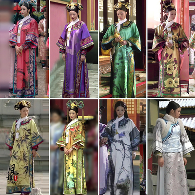 绣花工艺刺绣包括长袍打底裤领巾