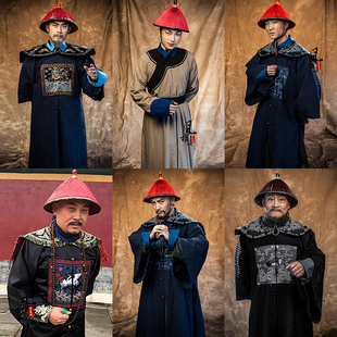 影视古装清朝大臣服补服男古装朝服王爷官员装文官武官古装演出服