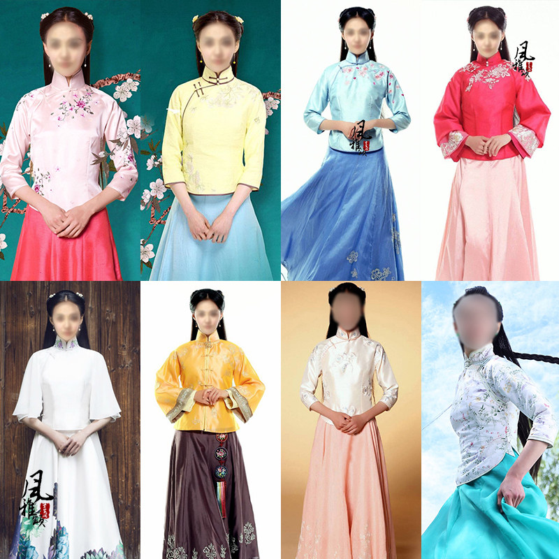 影视古装抓住彩虹的男人同款民国风学生装五四青年套装千金小姐服