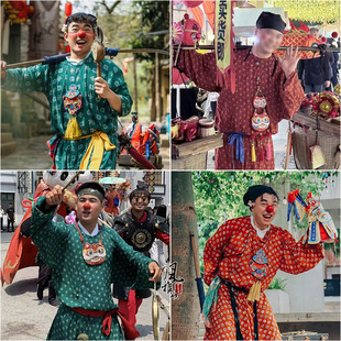 宋代男士民俗汉服古镇集市卖货郎演出服小丑表演古风传统古典服饰