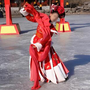 影视古装甄嬛传安陵容同款冰嬉舞舞裙清朝戏服表演服清宫演出服装