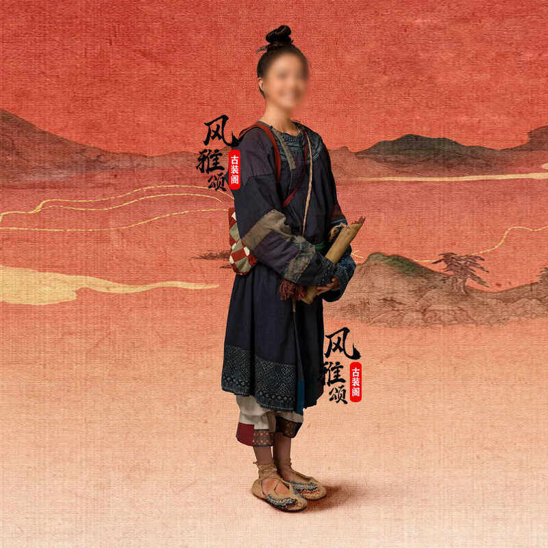 破旧农民服书童女仆云南少数民族图片