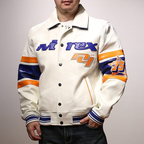 Men's France Sheep Leather Baseball Jacket USAF Flight Coat