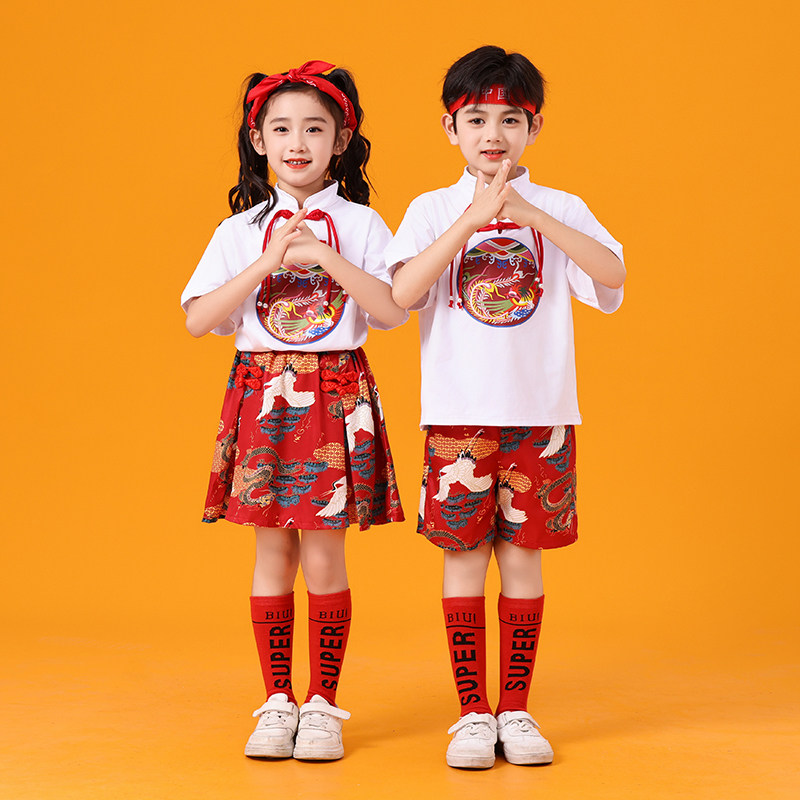 六一儿童演出服中国风套装运动会啦啦队毕业班服幼儿园合唱服
