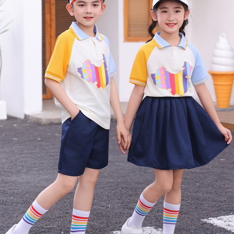儿童男女小学生校服学院风幼儿园园服夏装运动会新款短袖毕业班服