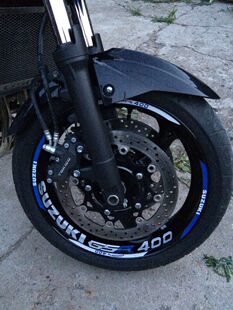 GSR400摩托车钢圈贴/BK400加宽轮毂贴/BKing个性大轮圈贴