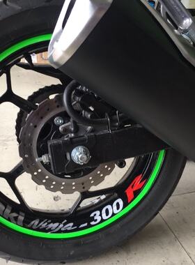 川崎轮框贴纸/ninja300小忍者/个性内框钢圈贴花/轮毂贴