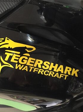 TIGERSHARK虎鲨车贴/摩托车面板车身贴花/车壳贴纸/左右一对车贴