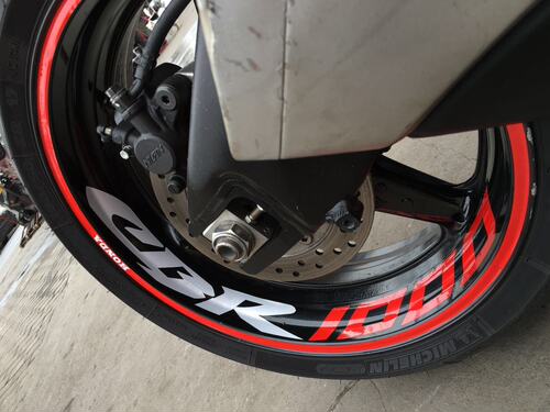 本田摩托车钢圈贴/CBR1000RR/加宽型内钢圈贴纸/轮圈反光贴花