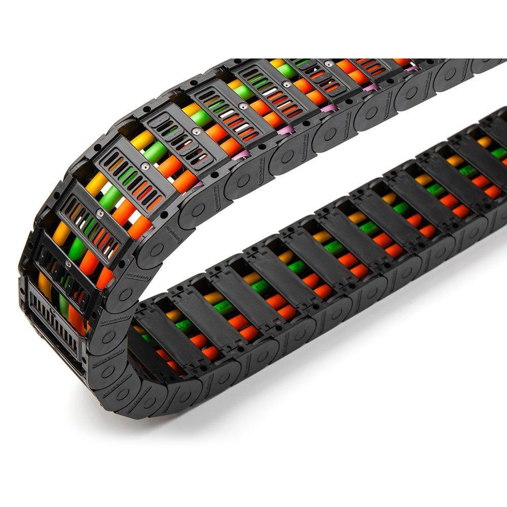 双人徐拖链坦克链机床自动化增强尼龙工程塑料电缆保护线槽履带